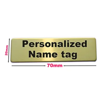 70x20 мм от Неръждаема Стомана, Персонализиран Името на Притежателя на Иконата Потребителска Метален Етикет С Лазерно Гравирани Персонал Студент медицинска Сестра ID Текстове ЛОГО