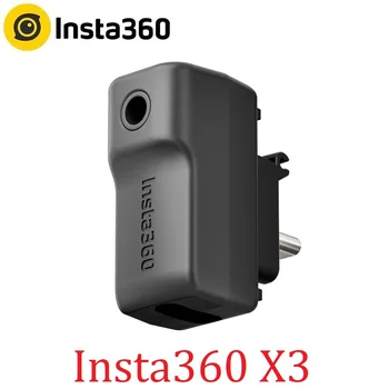 Insta360 X3 Адаптер с Микрофон За Insta 360 ONE X 3 Vlog Видео Оригинални Аксесоари