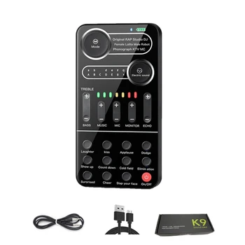 K9 Мини Гласова Чейнджър 12 Различни Звукови Ефекти Промяна на Глас 3,5 мм за Игри Песен Телефон отразяване на живо на Подаръци за Момчета