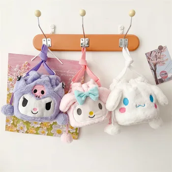 Kawaii Sanrio Mymelody Чанта на Рамото Сладък Подарък Лека Раница Kuromi Подарък за Приятелка Детски Декор за Почивка Cartoony Чантата си Плюшено