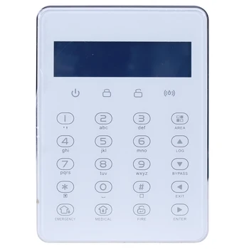 LCD дисплей FC-7668Pro с кабелна сензорна клавиатура, Съвместима с домашна система за сигнализация FC-7668Pro TCP IP, GSM