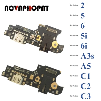 Novaphopat За Realme C2 C3 5 5i 6 6i 5pro Pro 2 C1 USB Зарядно Устройство, Зарядно устройство Порт за Зареждане Конектор за Свързване Гъвкав Кабел с Микрофон Микрофон Такса