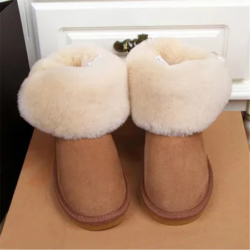 Дамски зимни обувки от естествена агнешка кожа най-високо качество 2022, Дамски Зимни класически Зимни обувки от естествена овча кожа
