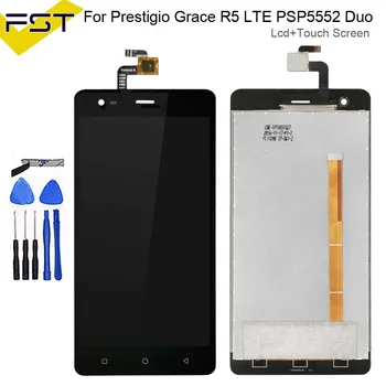 За Prestigio Grace R5 LTE PSP5552DUO PSP5552 LCD Сензорен Дисплей Дигитайзер В Събирането на LCD Дисплея, За да Tele 2 Tele2 Maxi Plus Сензор