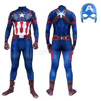 Новият Капитан Америка Гащеризон Cosplay Костюм На Супергерой, За Възрастни, Деца На Хелоуин, Карнавал, Парти Шоу Боди