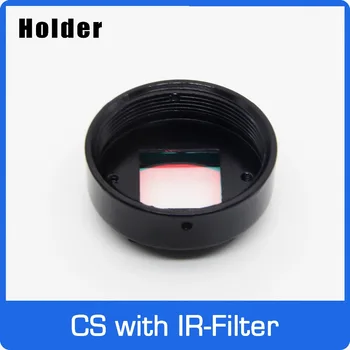 Притежателят на притежателя на CS една седалка, всички метални с IR филтър от 650 nm За обектив CS Подкрепа от 20 мм и Разстояние между дупките Модул на печатна платка или камера за видеонаблюдение