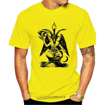 Тениска Baphomet Мъжки Ringer, Тениска с Трафаретным Принтом, Готик пънк-Рок, Сатанински Готик Метал